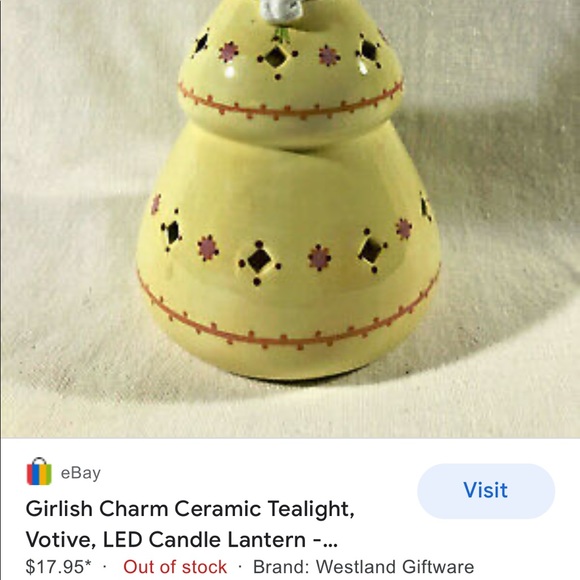 VTG WESTLAND GIFTWARE GIRLISH CHARM CANDLE HOLDER - Picture 7 of 7